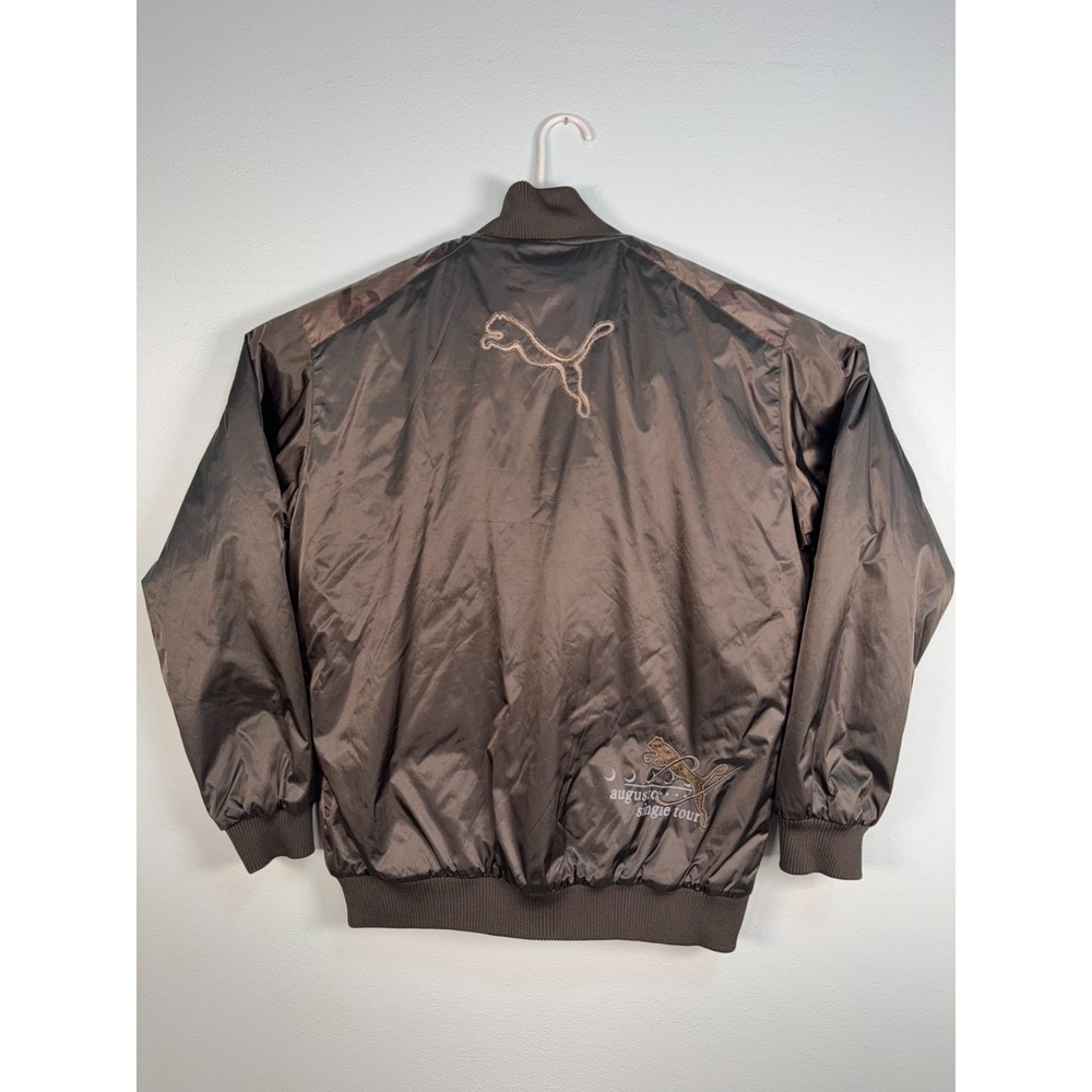 RARE: Puma "Augusto Single Tour" Green/Brown Camo Embroidered Quilted Jacket XXL - Picture 2 of 11
